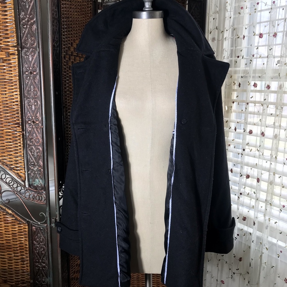 Lands' End Women's Classic Black Peacoat - Picture 6 of 12